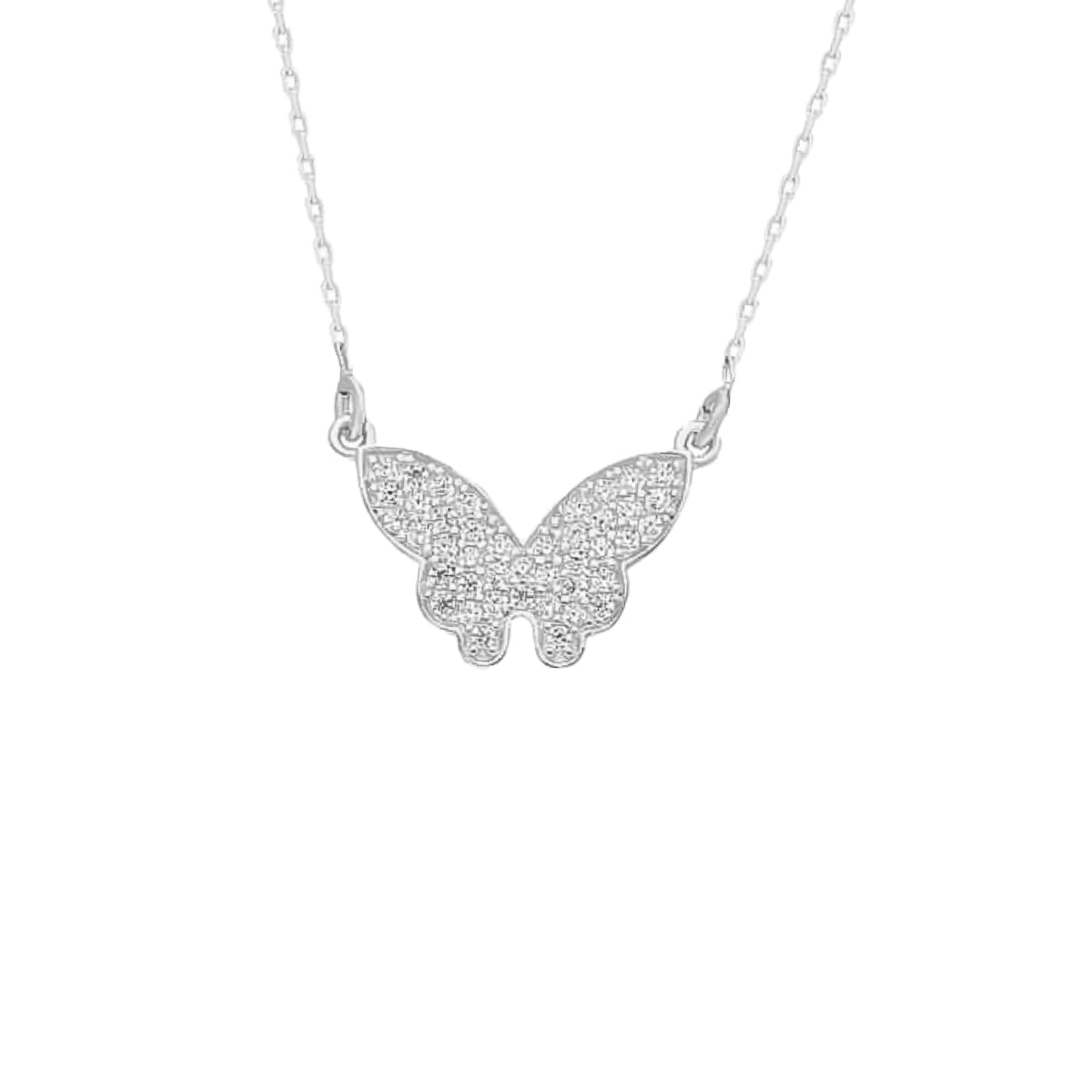 Butterfly Zirkonia Halskette (7017419702317)