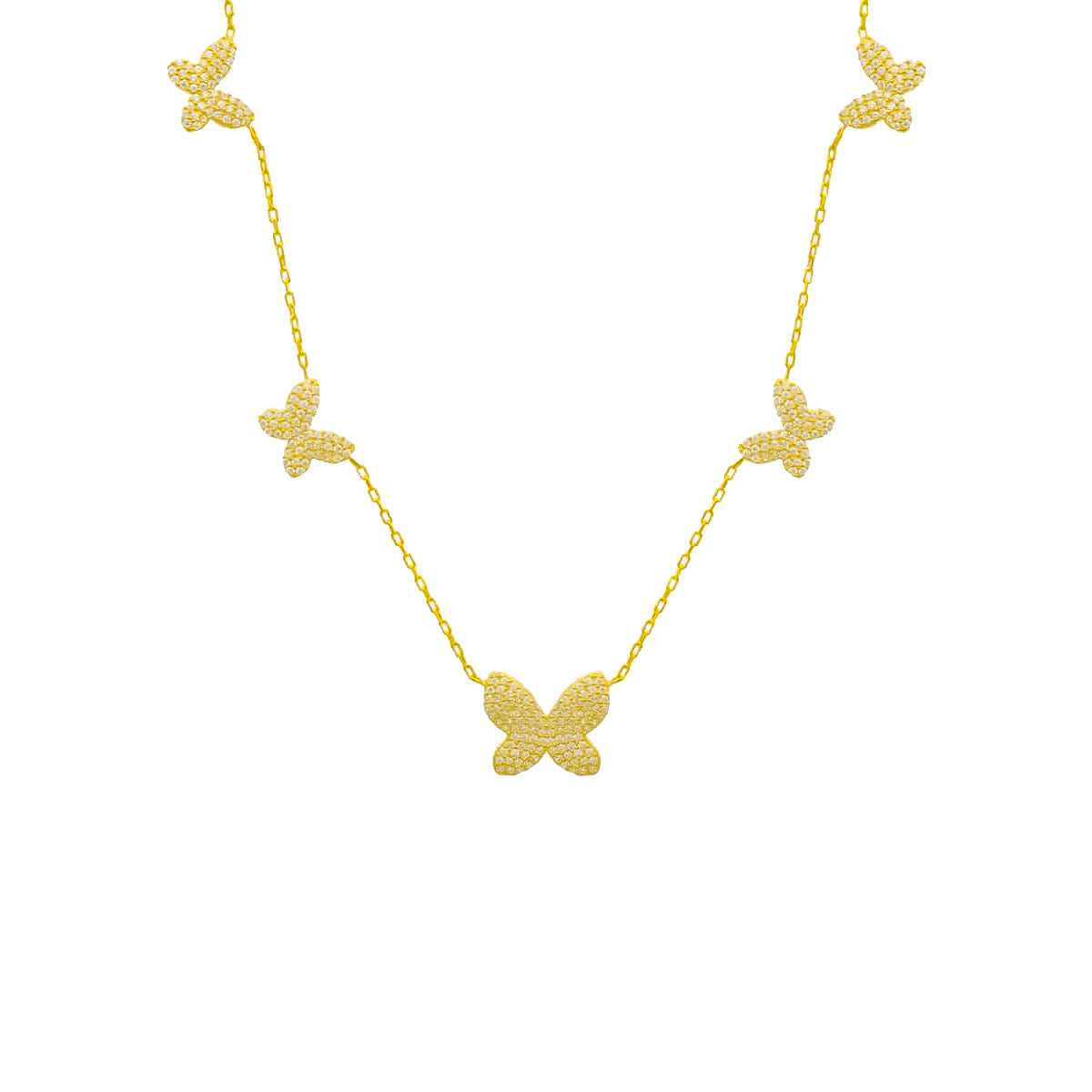 Halle Zirkonia Butterfly Chain (7017591537709)