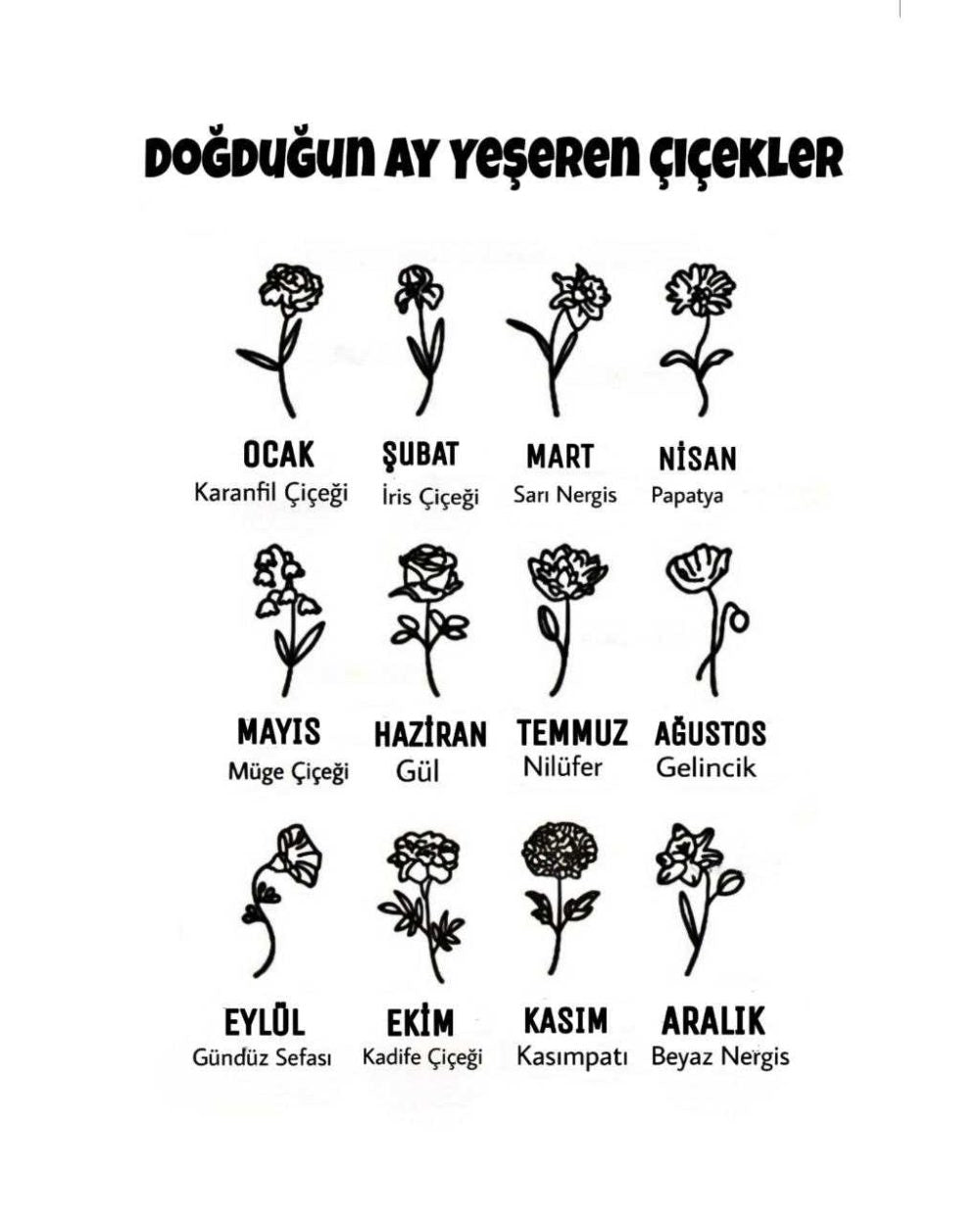 925 Gümüş | Doğum Çiçeği Ve İsimli Kolye