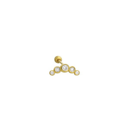925 Gümüş | Zirkon Taşlı Piercing
