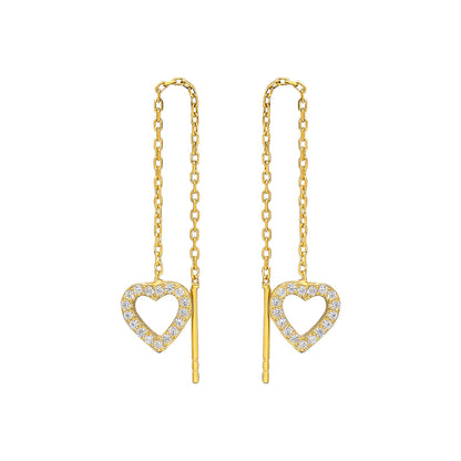 Heart Threader Earrings (7030549872685)