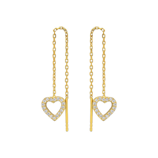 Heart Threader Earrings (7030549872685)