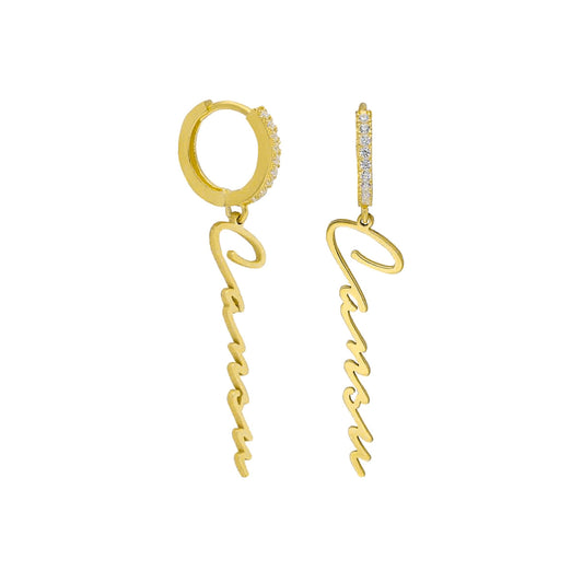 Namensohrring mit Zirkonia (6994374164525)