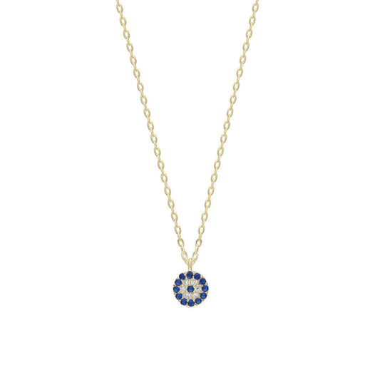 Mini Nazar Zirkonia Halskette (7078631374893)